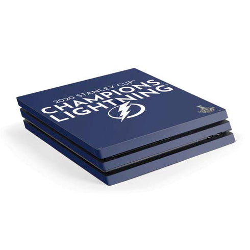 NHL 2020 Stanley Cup Champions Lightning PS4 Pro Console Skin
